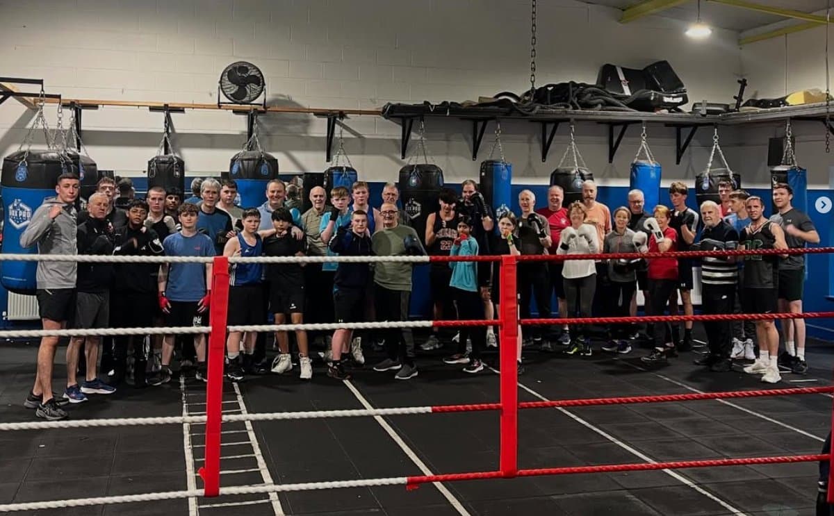 Boxing pad work at Angels Boxing Club